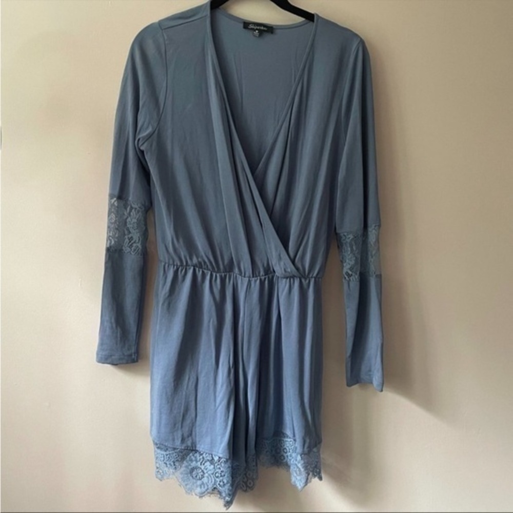 Soft Long Sleeve Lace Romper